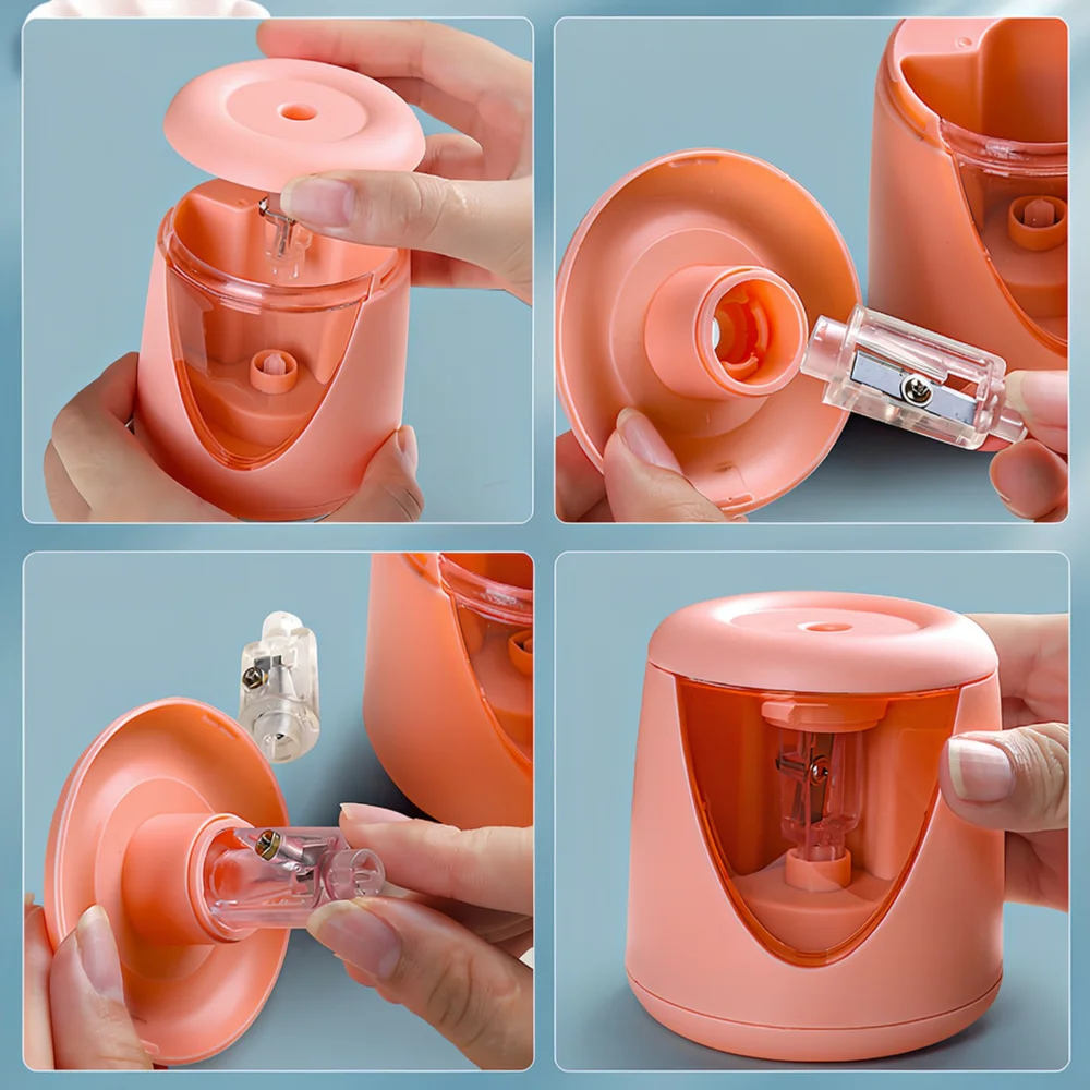 Automatic Electric Pencil Sharpener School Office Stationery Supplies Portable Desktop Tool Kids Gift Sharpener