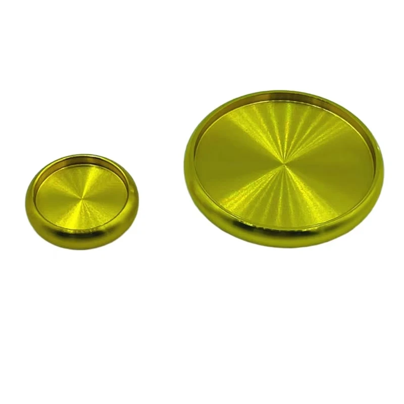 CNC Machining Custom Aluminum Alloy Mirror Oxidized Gold Round Decorative Piece Disc Accessories Sunburst Disc Custom Parts