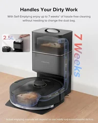 Roborock Q5 Pro+ Robot Vacuum and Mop, Self-Emptying, Hands-Free Cleaning for Up To 7 Weeks, 5500 Pa Max Suction Robot