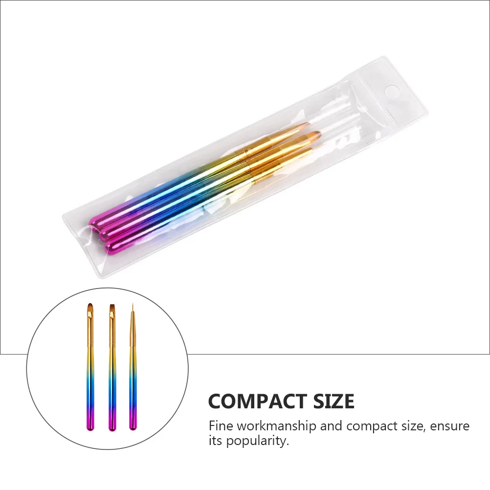 1Set Nagel Malerei Stift Set Bunte Gradienten Stange Feine Nylon Pinsel DIY Nail art Maniküre Tool Kit Langlebig Maniküre stift Werkzeug