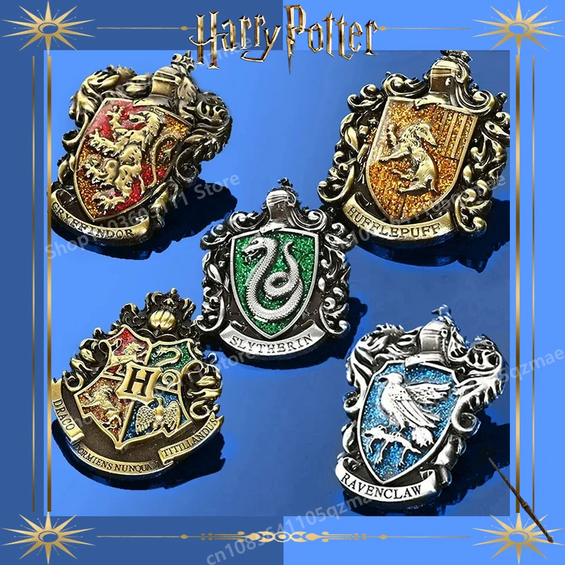 Harries Series Brooch Figure Magic School Badge Pins Hogwarts Gryffindor Brooch Potter Metal Badge Souvenir Birthady Toys Gifts