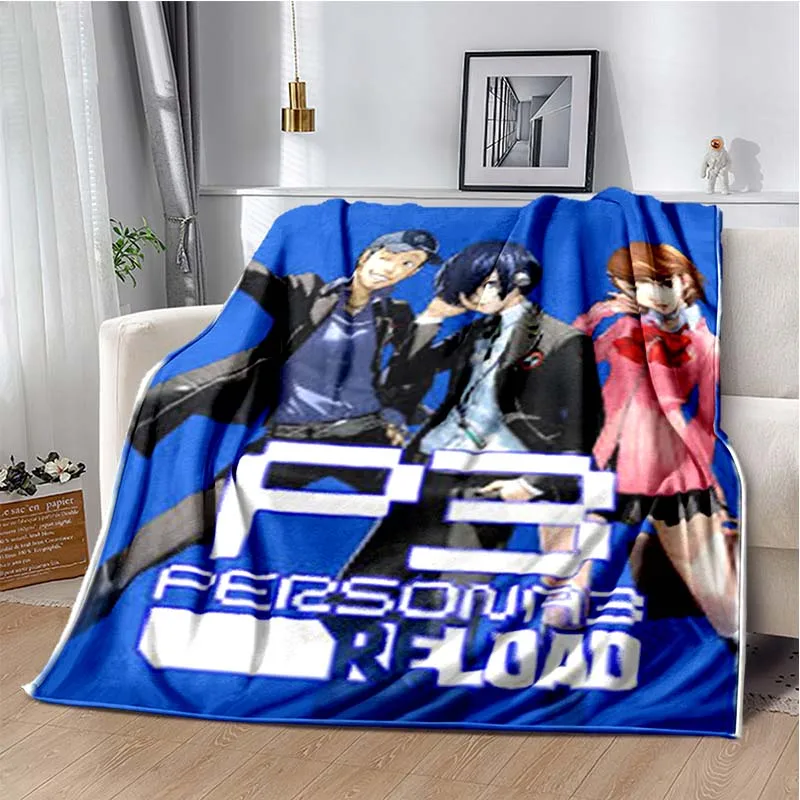 newmodelGame Cool Blanket Plush Nap Sofa rug for Living P-Persona series Room Warm Office Bedroom Birthday Home Travel Kid Gifts