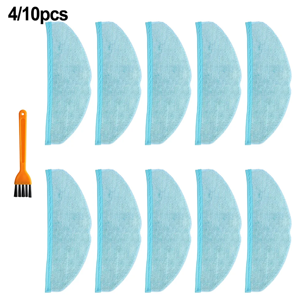 10 Pcs Microfiber Rags For Conga 8090 Ultra / 9090 AI Robot Vacuum Cleaner Parts Rag Cloth Mop Pad For Floor Cleaning