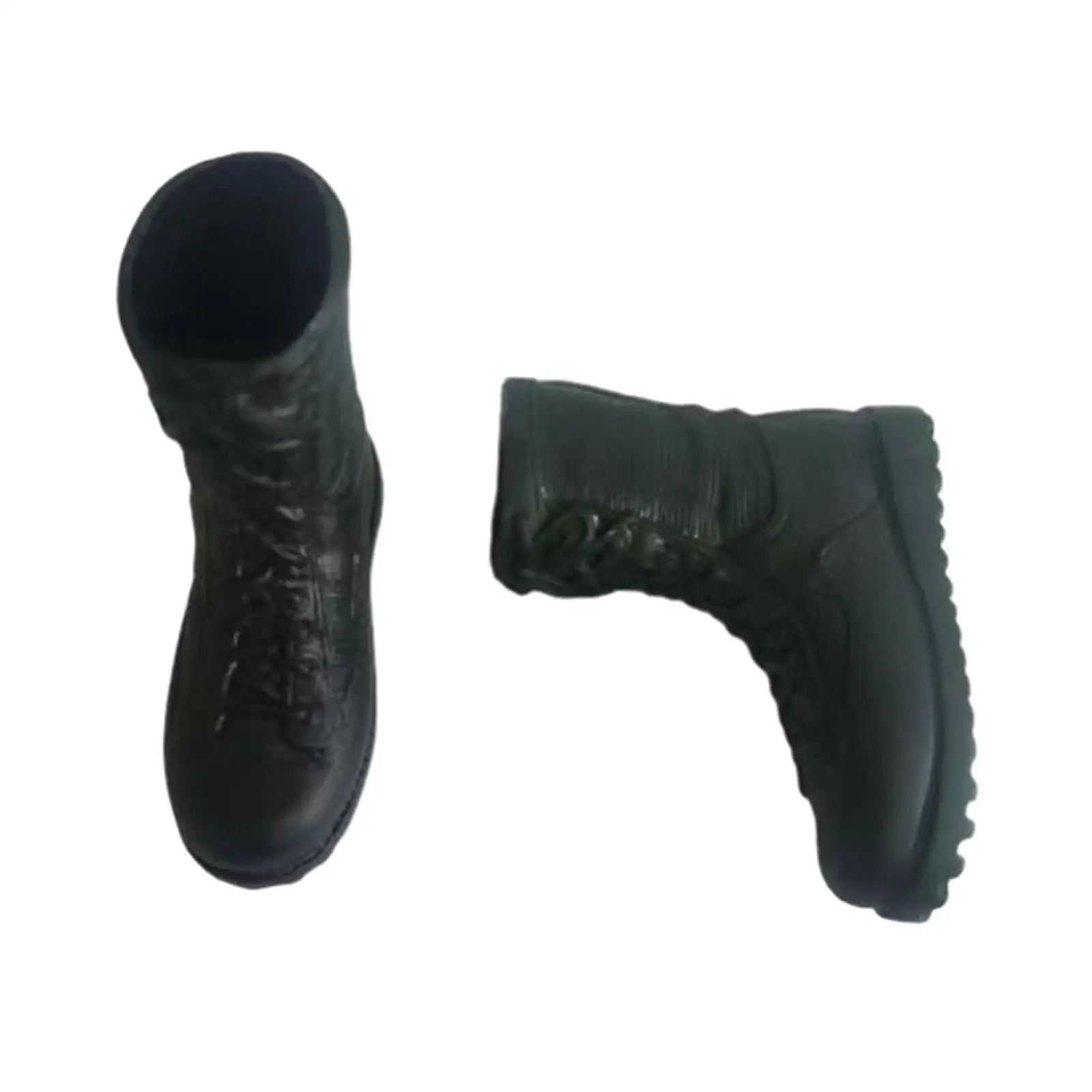 1:6 Scale Soldier Shoes Combat Boot Black for 12'' Male Dolls Accessory