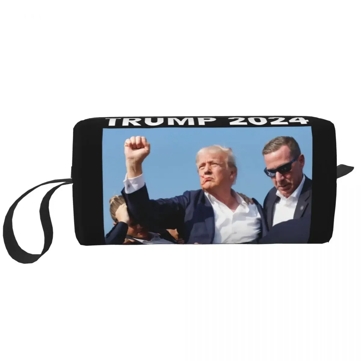 Custom Travel Trump Will Be Back Toiletry Bag Portable American USA Cosmetic Makeup Organizer Women Beauty Storage Dopp Kit Case