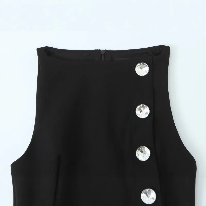 ZEMOREXMZ 2026 Set atasan dan celana kulot wanita model baru Eropa dan Amerika dengan hiasan pita, atasan elastis, gaun pesta, celana pendek