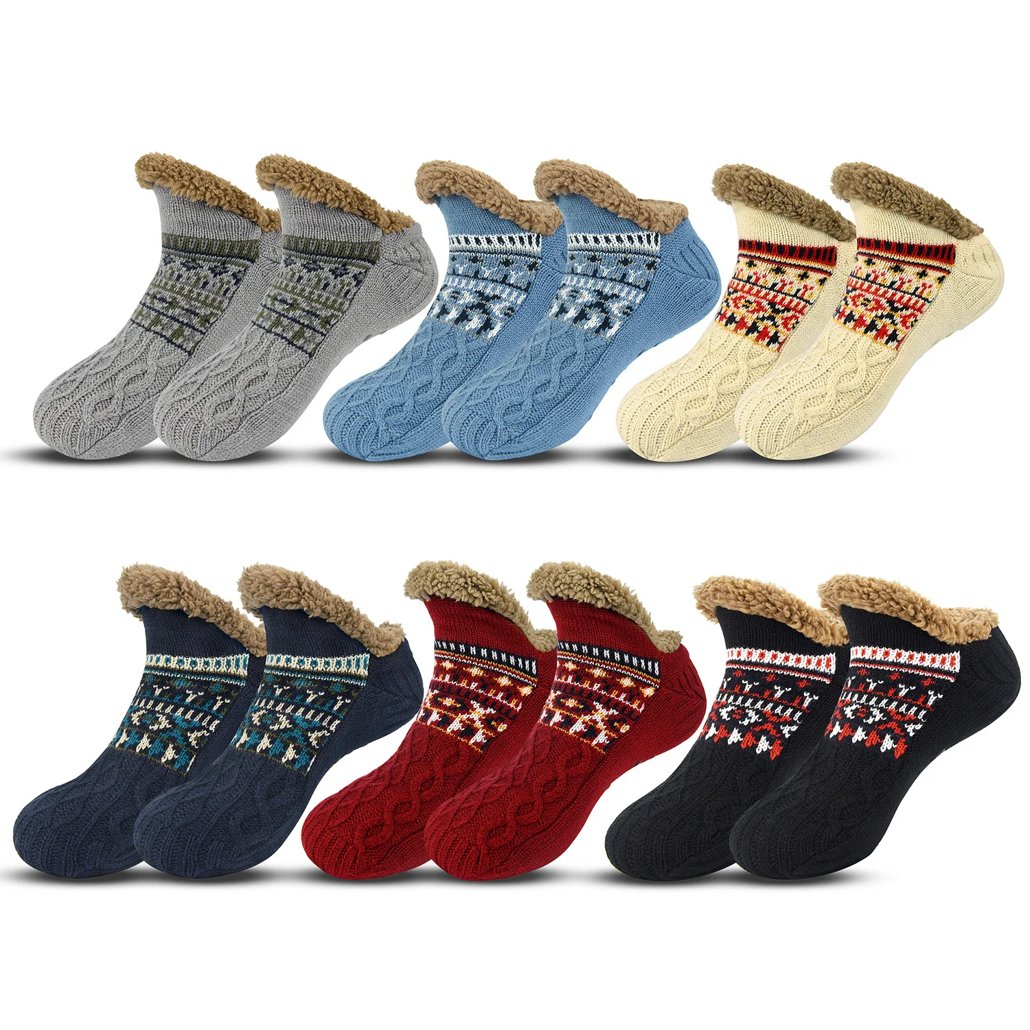 

1 Pair Men Socks Autumn And Winter Floor Socks Home Warm Snow Socks Sleep Carpet Socks Sandals Socks Men's Non-slip Socks good