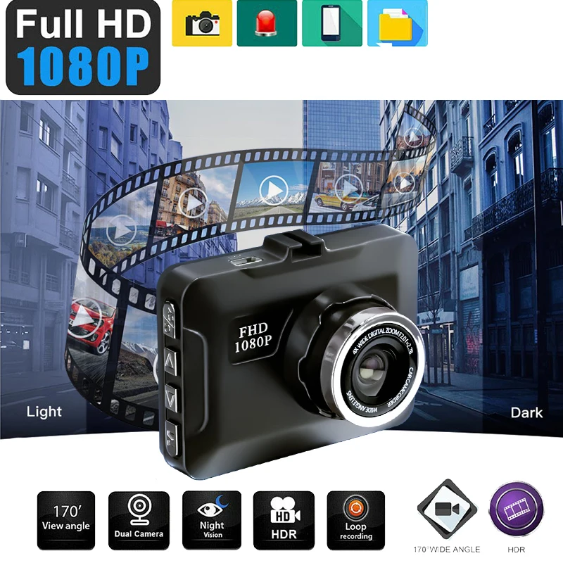 Car dash cam for Cars Black Box Full HD Driving recorder dash car camera