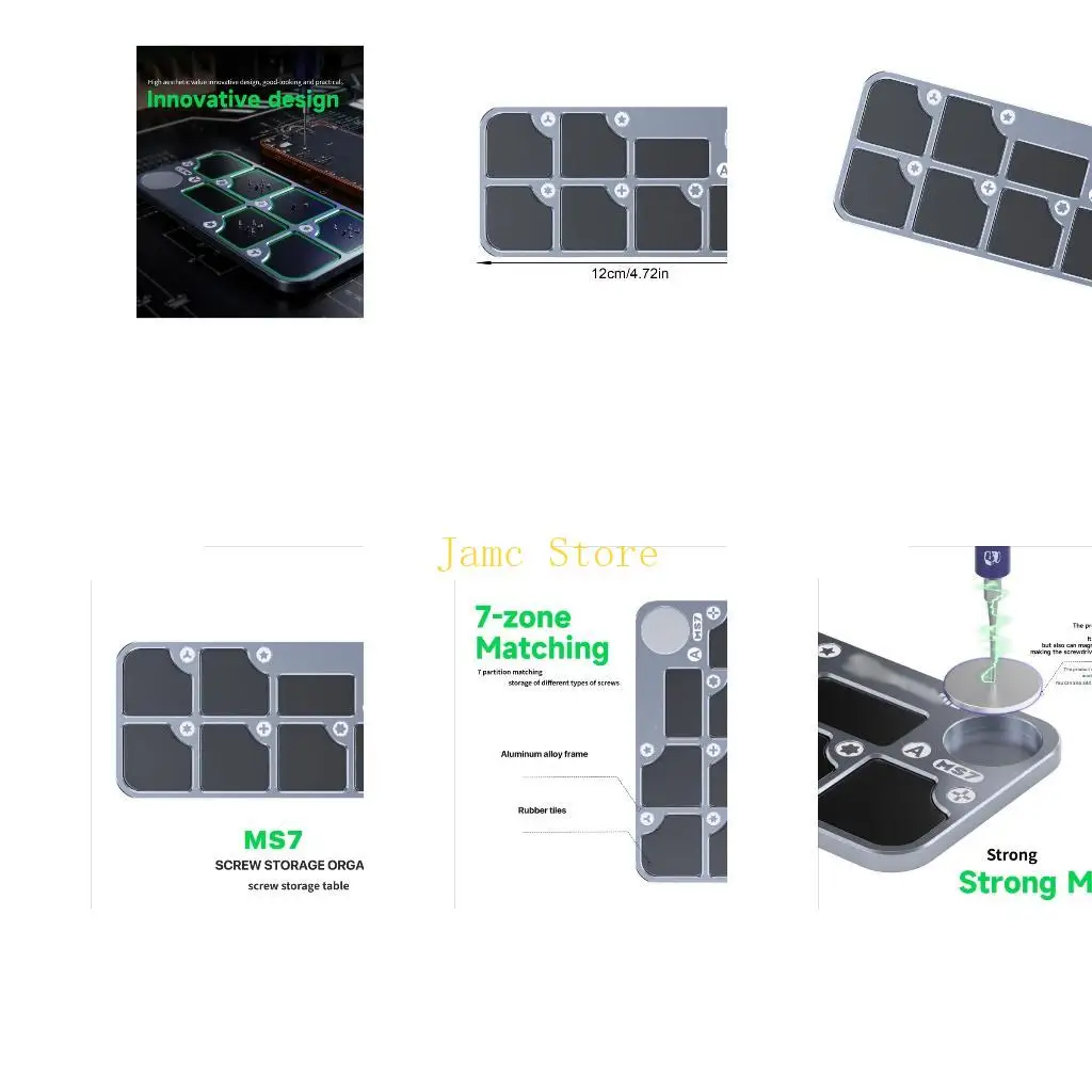 LX0B Multiple Compartment Screw Organizers Storage Pad For Precisions Tool