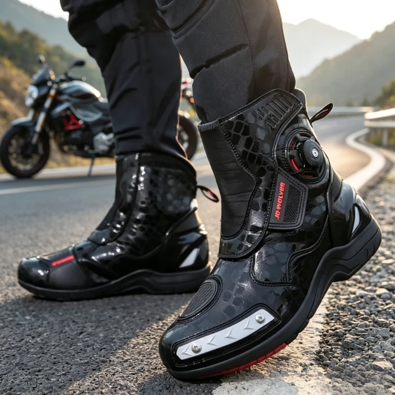 Motorcycle Professional Riding Boots Summer New Anti-fall Casual Cycling Shoes Men's Outdoor High-top Cross-country Racing Boots