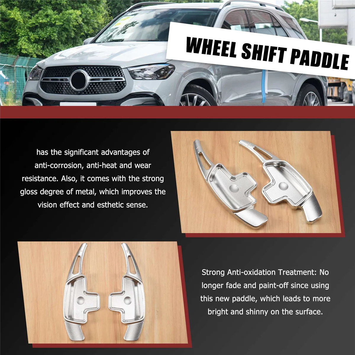 Paddle Shifter Extension For Mercedes Benz Aluminum Alloy Shift Paddle Blade Silver For a B C CLA CLS E G GL GLA GLC GLE