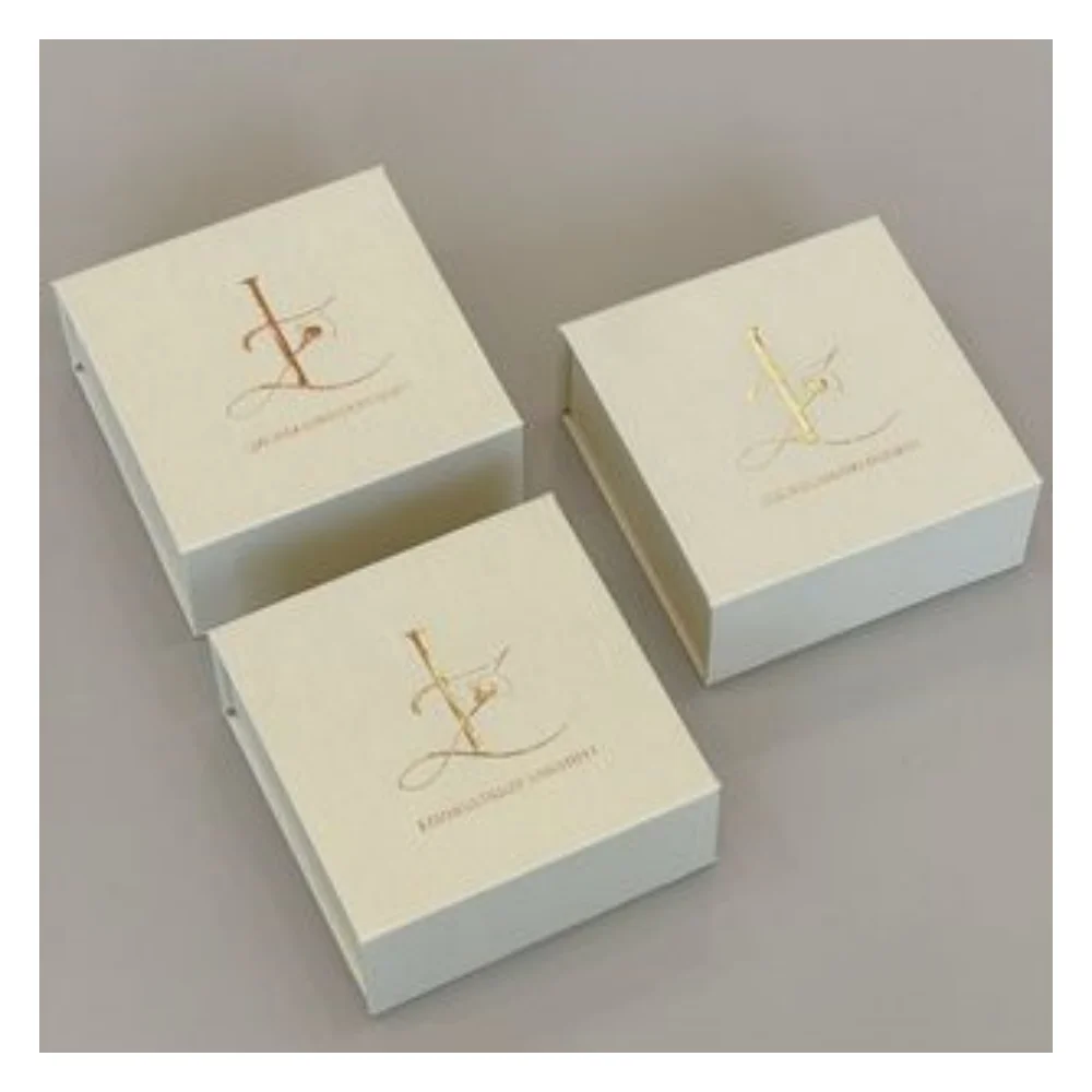 100Pcs/lot Manufacture Custom White drawer Paperboard box packaging earring Bracelet necklace Pendant box stamping foil logo