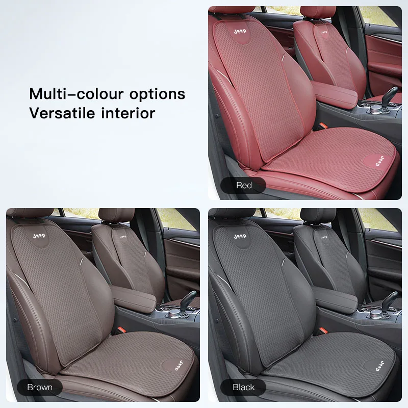 Car Seat Cushion Breathable Ice Silk Protect Mat Accessories For Jeep Grand Cherokee Wrangler JK Gladiator Compass Renegade