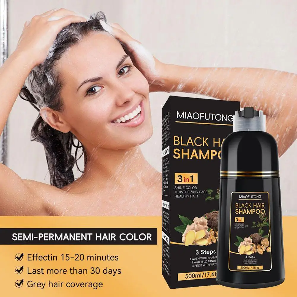 

Hair Dye Shampoo And Hair Care Three In One Polygonum Multiflorum And Ginger Shampoo For Oil Control And Cleaning