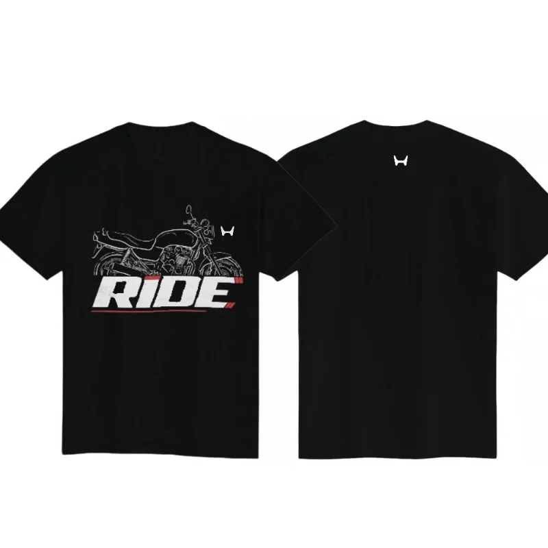 

Honda New 2025 Comfortable Print Loose Breathable Skin-friendly Summer Motorcycle Racing Men's T-shirt Locomotive Short Sleeve