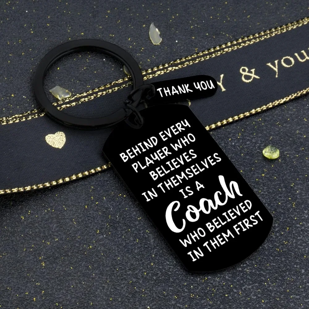 Coach Appreciation Gift Keychain Thank You Keychain Gift for Hockey Baseball Soccer Football Volleyball Team Fitness Instructor