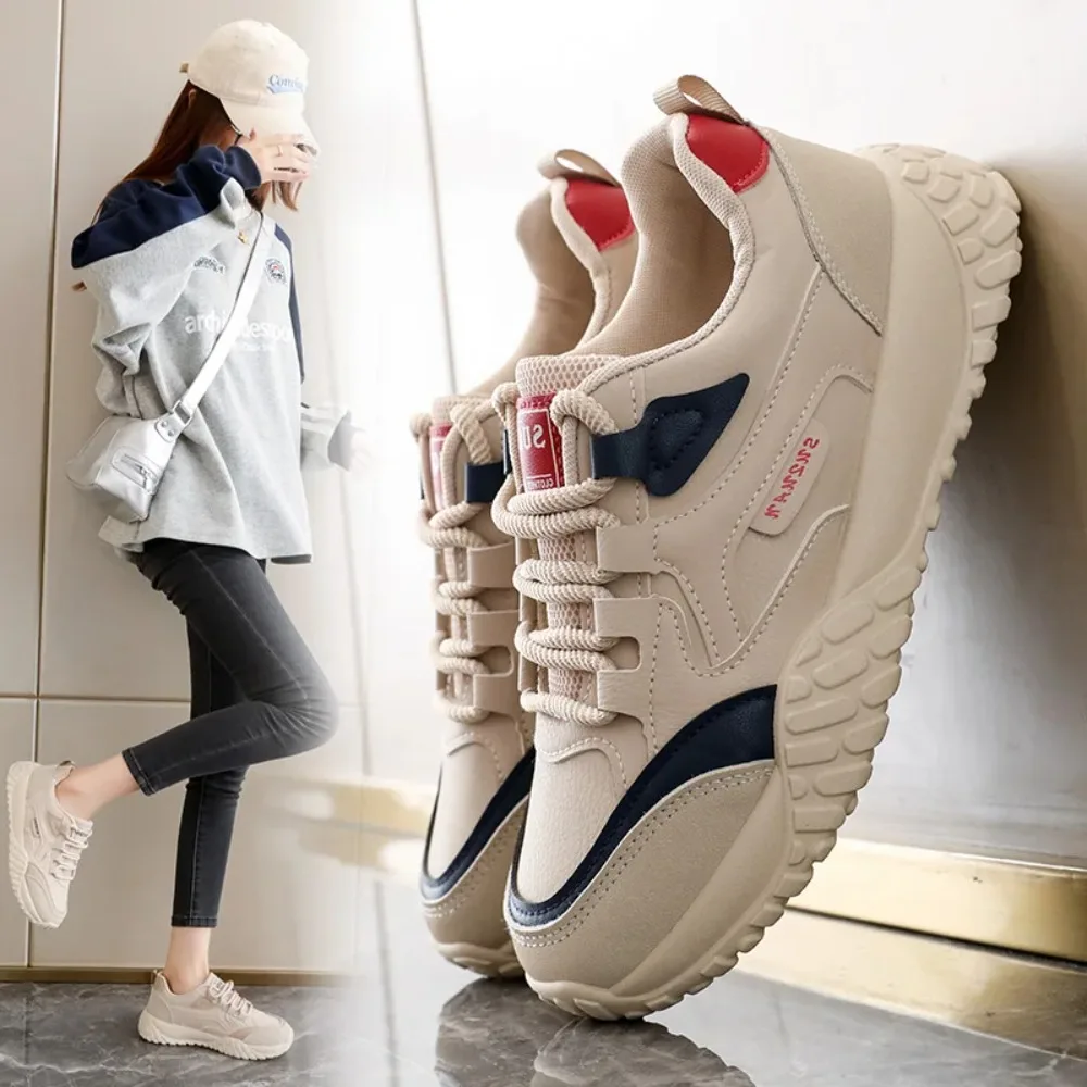 

Кроссовки в стиле «dad shoes», со скрытым увеличением роста, всесезонные, спортивные и повседневные, универсальные женские туфли, K5203