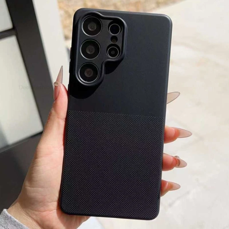 Luxury Matte Cloth Texture Phone Case For Samsung A57 A37 A17 A07 A56 A16 A15 A55 A54 A36 A06 S24 S23 S25 S26 Ultra Slim Cover