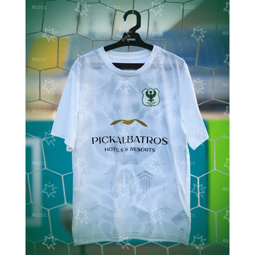 

25-26 Египетская Премьер-лига Al Masry SC матч тренировочная майка Футбольная майка Спортивная быстросохнущая мужская футболка Детская одежда