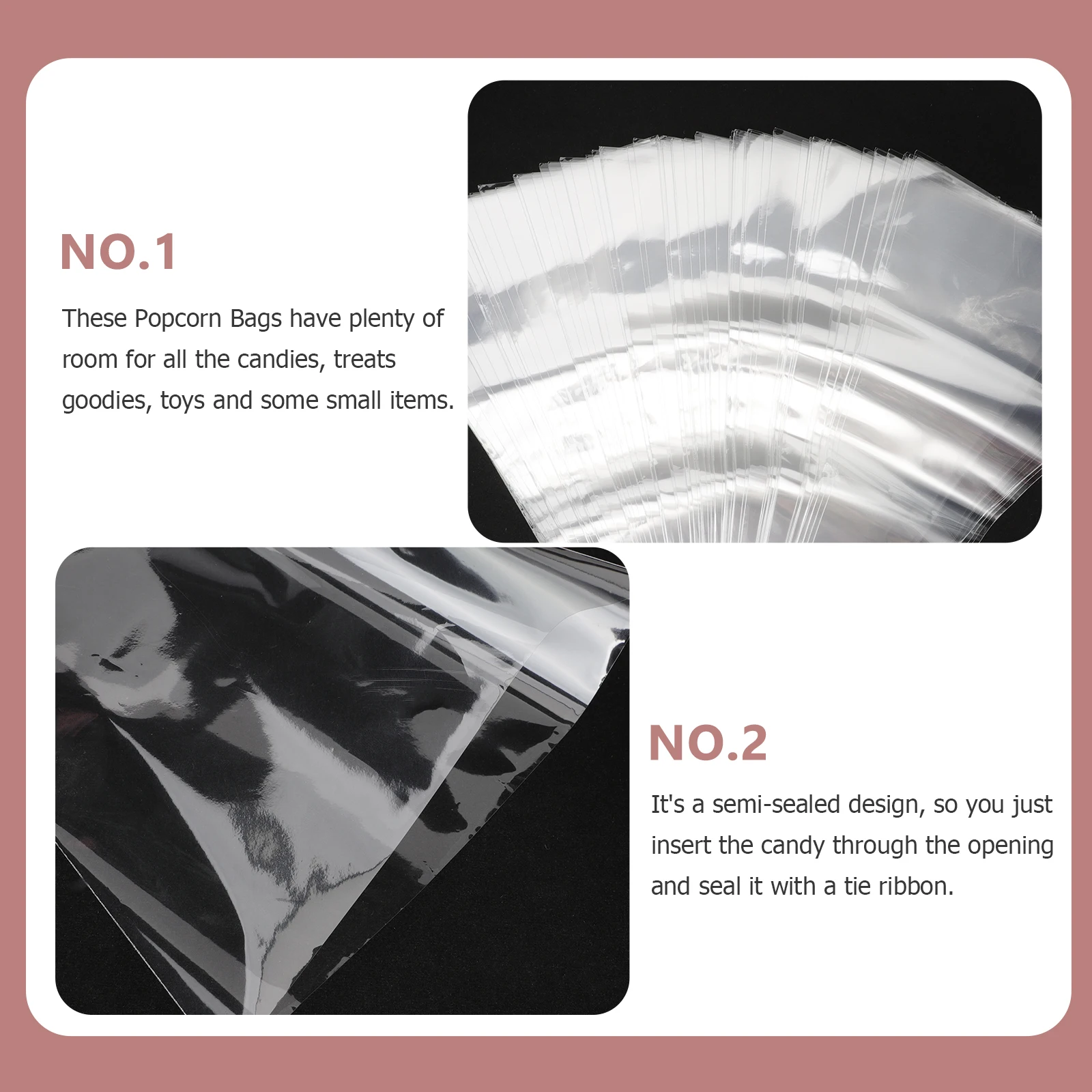 

Plastic Cone Shaped Popcorn Bags Transparent Christmas C y Pouches Multi Function Food Wrapping Storage Biscuit Cookie Clear