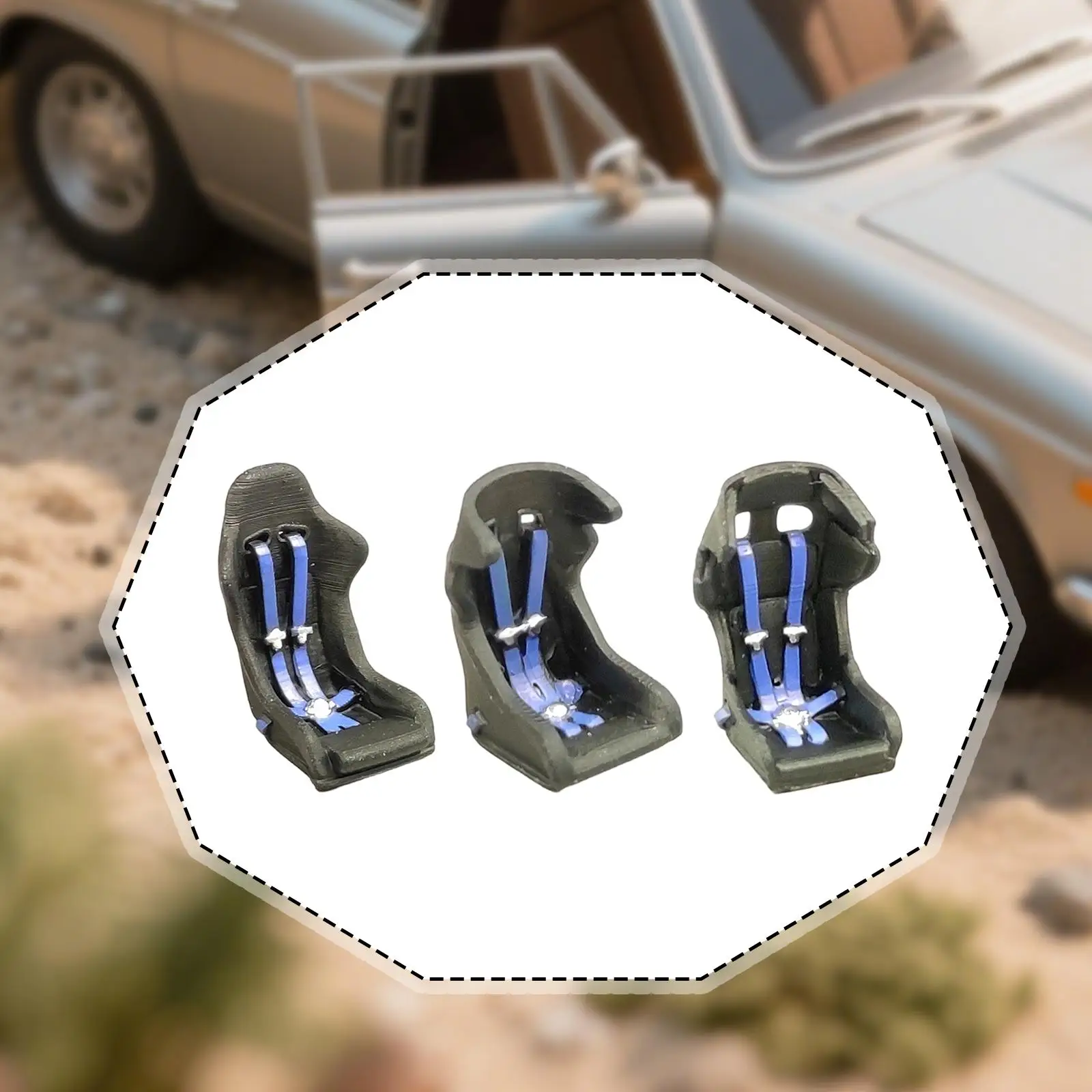 Modello in Scala 1:64 di Sedile Auto Sportivo in Resina, Modello per Scene di Officina e Upgrade di Auto Modificate