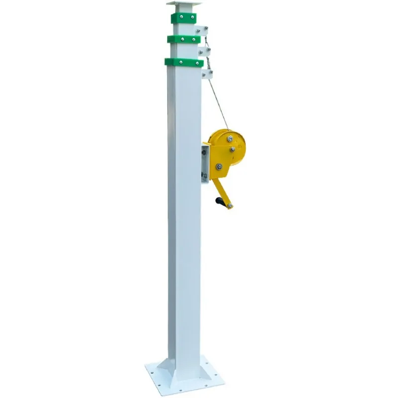 4-meter mobile hand-cranked lifting mast in stock, used for communication tower monitoring and lighting