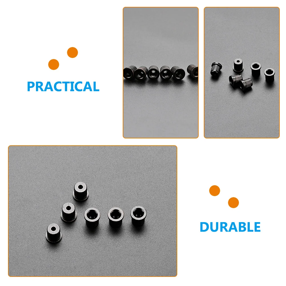 

6pcs String Ferrules Durable Metal Electric Guitar Parts Mounting Caps Retainer Plate Accessories Repair Material