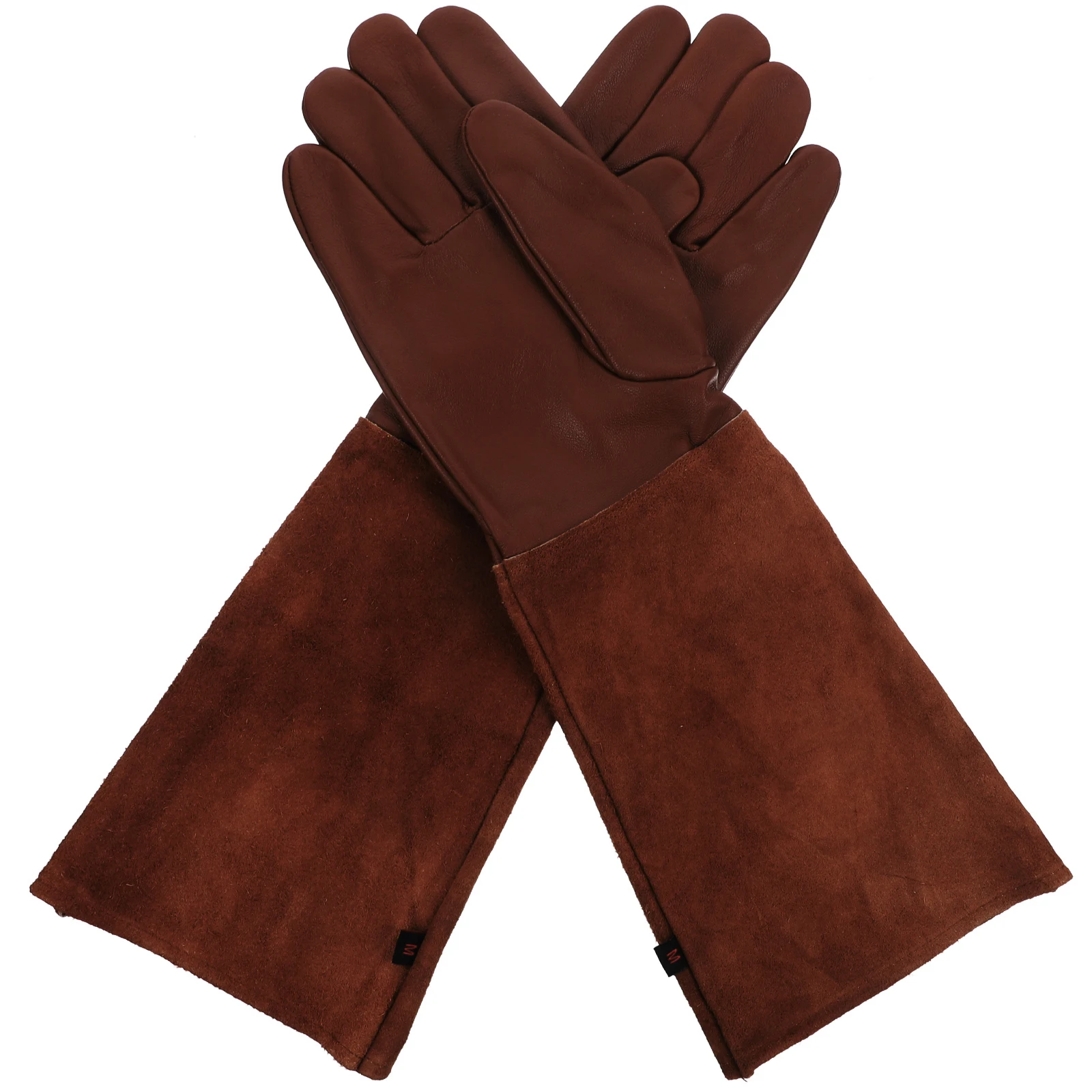 

Gardening Gloves Long Tube Pruning Work Brown M Size Men Women Outdoor Tools Puncture Proof Durable Reusable Easy Clean H