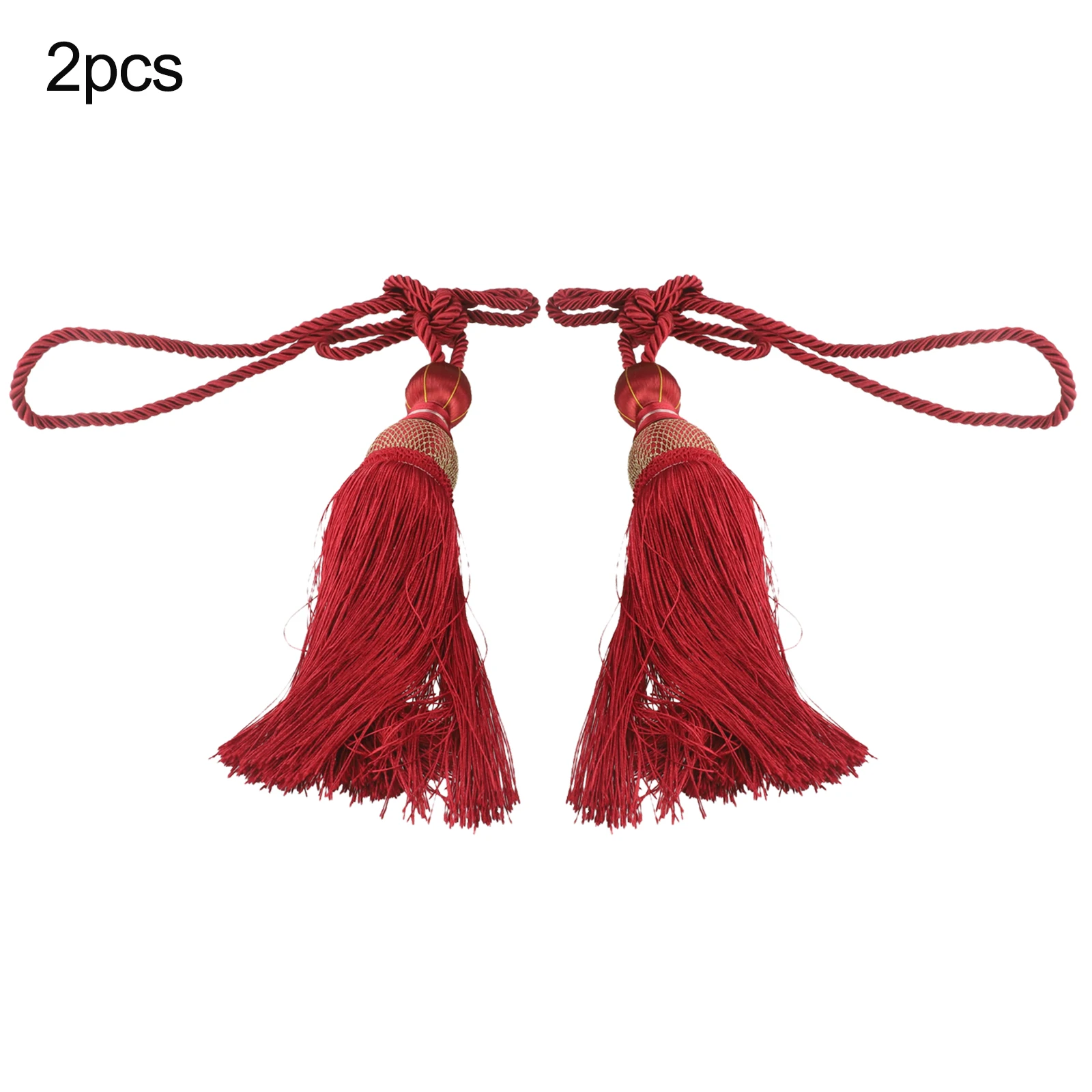 

1 Pair Of Curtain Ropes 20cm 40cm 71cm Hardware Large Ornaments Pair 200g Tie Blue Door Hanger Door hanger Gold Red Tassel Backs