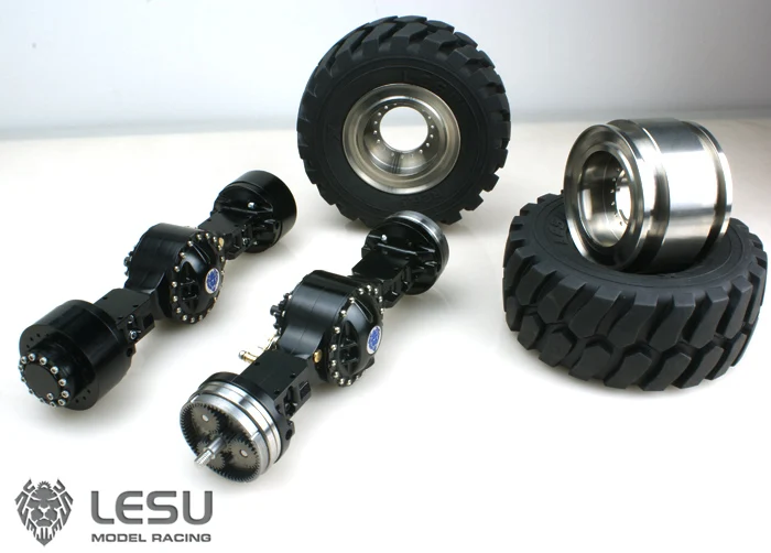 LESU 1/16 loader engineering vehicle RD-2001 lock differential bridge wheel side planetary reduction bridge modified bridge