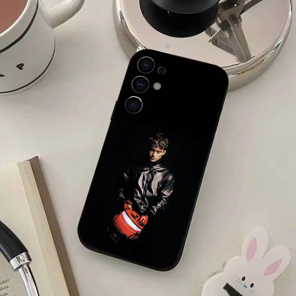 เคสโทรศัพท์ C- Charles Leclerc 16 สำหรับ Samsung S25,S24,S21,S22,S23,S30,Ultra,S20,Plus,Fe,Lite,Note,10,9,5G สีดำ