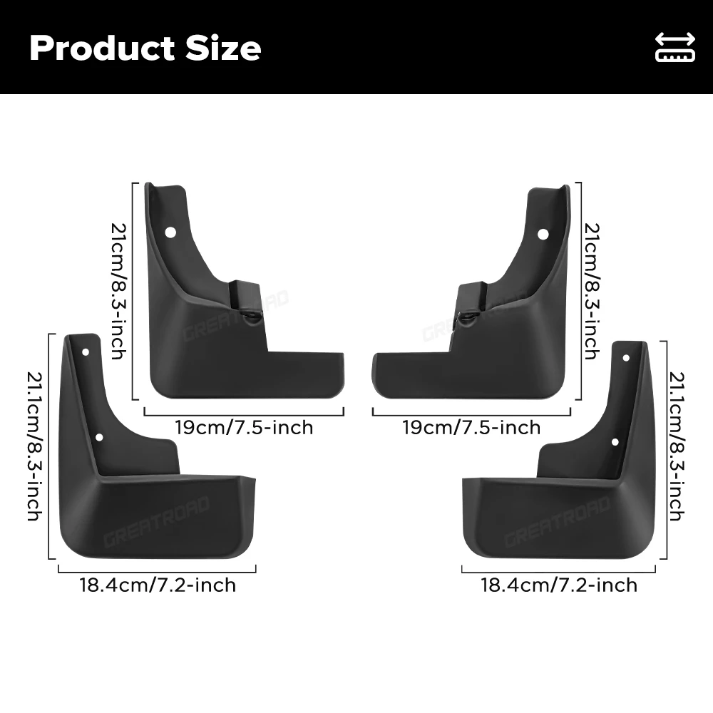 Für Toyota Yaris 2014-2019 2015 2016 2017 2018 Kotflügel-Schmutzblenden Spritzschutz Schmutzschutzblenden Auto-Zubehör – Detail 2