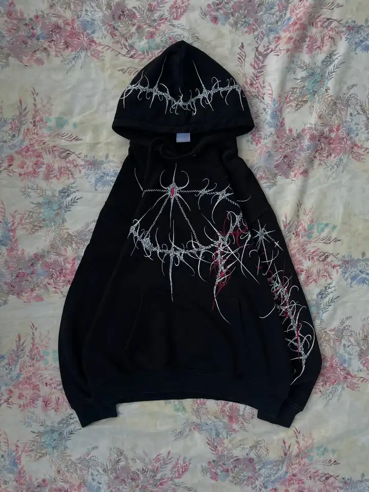 Готическая темная эстетичная толстовка на молнии для мужчин и женщин, минималистичный принт граффити, негабаритная уличная одежда унисекс, толстовка свободного покроя Y2K