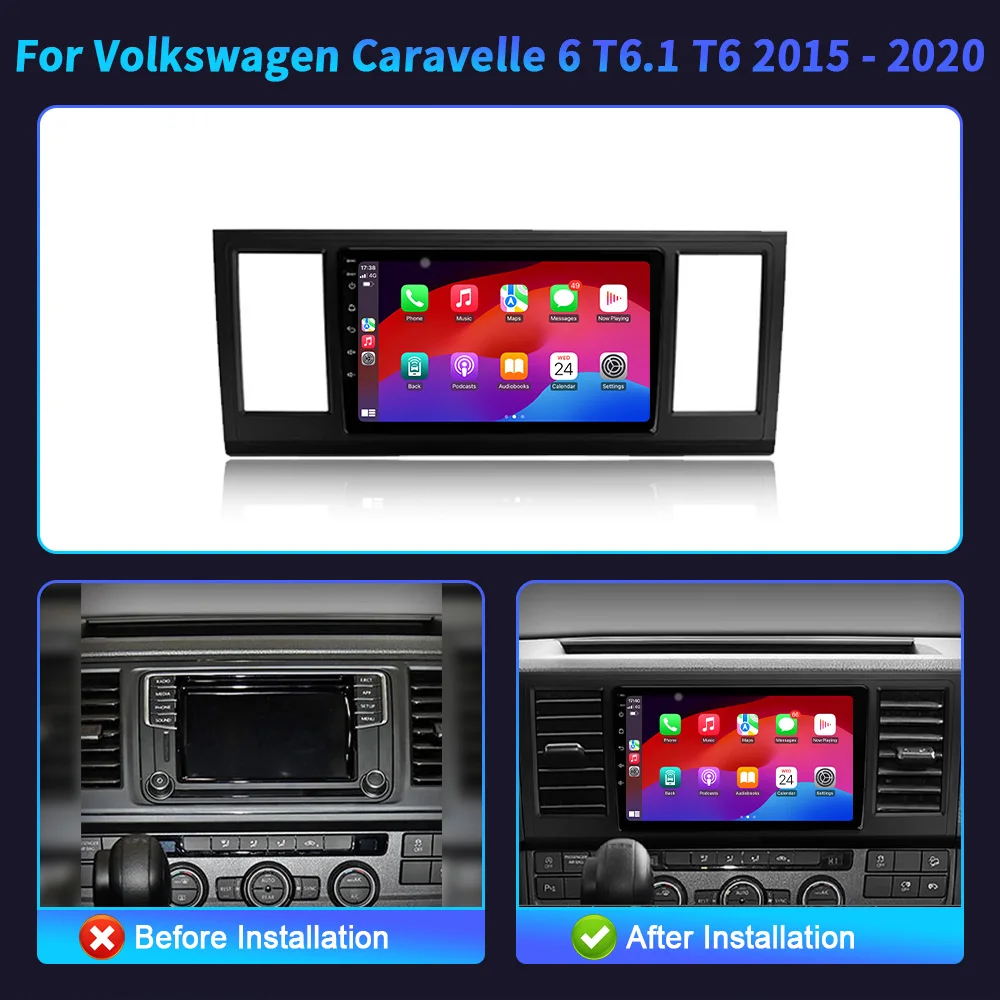 Android For Volkswagen Caravelle 6 T6.1 T6 2015 - 2020 Wireless CarPlay Screen Stereo Car Radio Multimedia Player Navigation