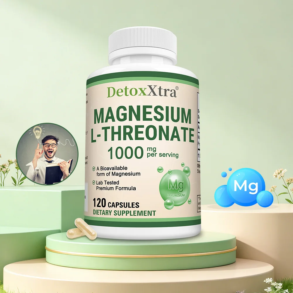 

Magnesium L-Threonate, Brain Nutrient Supplement, Helps Improve Memory, Focus, Sleep, and Cognitive Abilities, Non-GMO