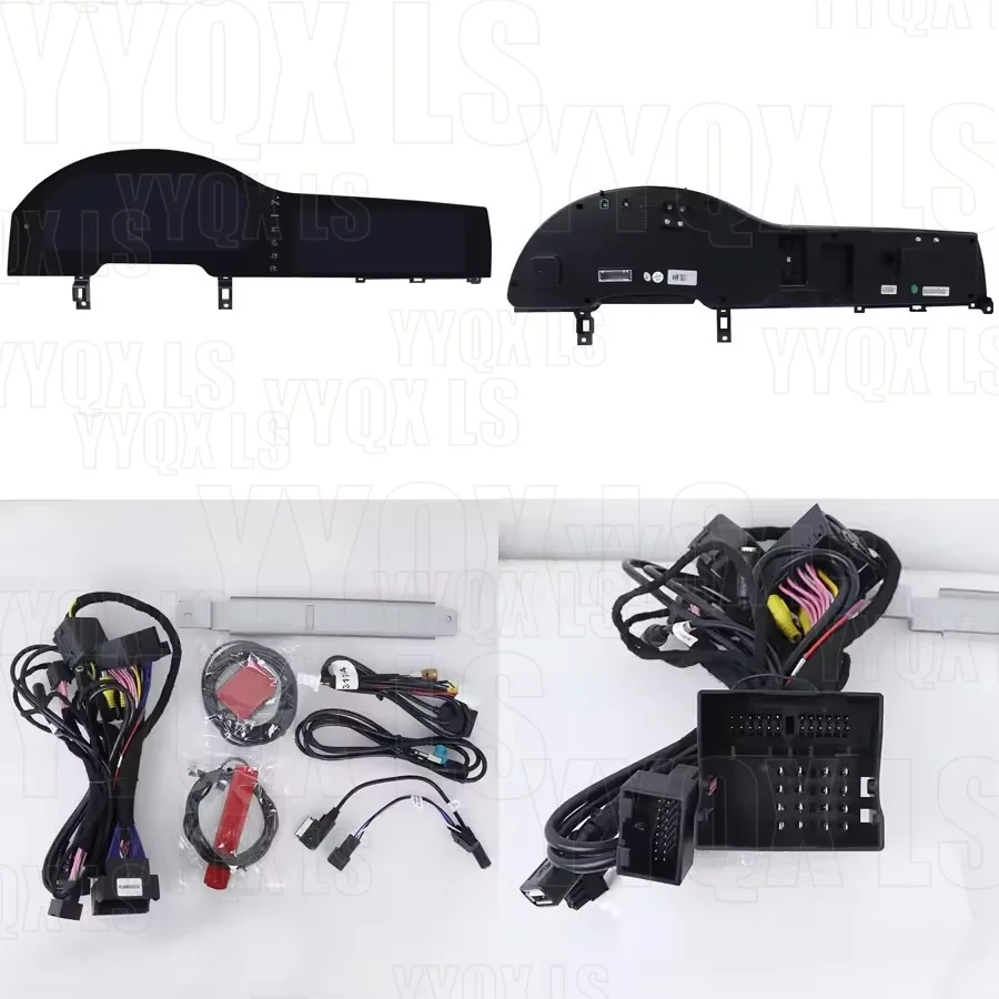 Android 14 Car Radio For Audi Q7 4L 2006-2015 Car Dashboard Full LCD Digital Instrument Dual Screen CarPlay Multimedia Player