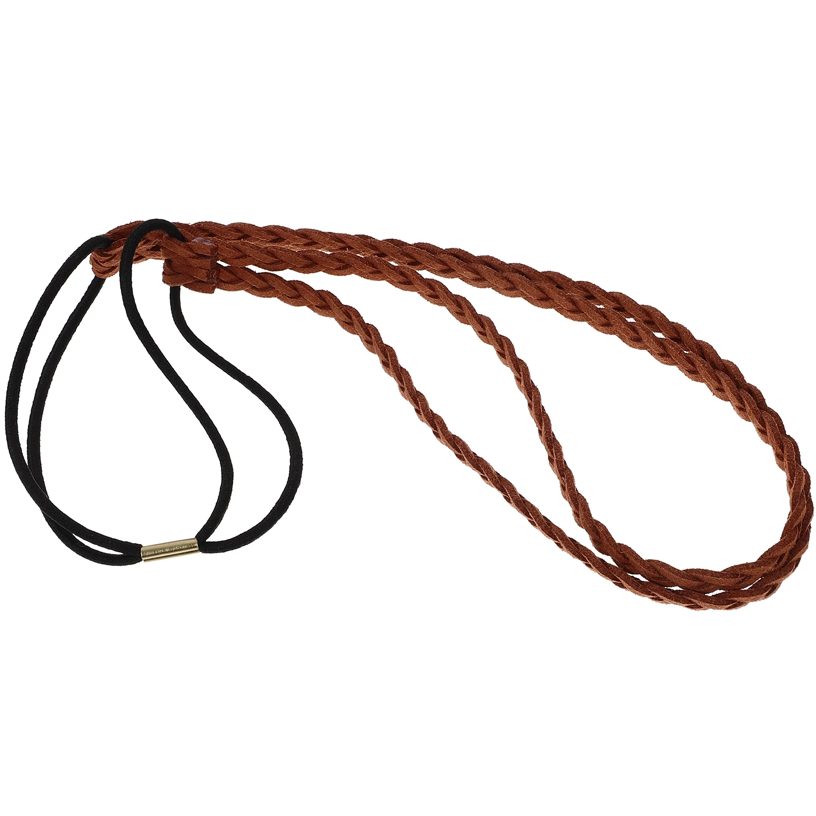 Candy Color Hand-Woven Twisted Braid Headband Double Layer Hair Band for Women Adjustable Retro Style Decorative Hair Accessory