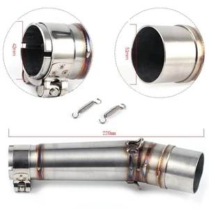 Silenciador de escape deslizante do sistema completo para motocicleta, tubo de ligação do meio, Honda NC700, NC750X, NC750, NC700S, 2012-2017 8 principais vendas ponteira escapamento nc750x - №3