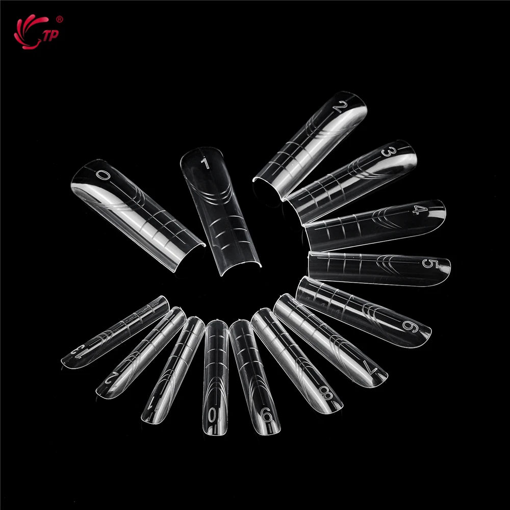 TP 140 قطعة/صندوق مربع أشكال مزدوجة مسمار قالب غطاء كامل منشئ سريع الاكريليك تمديد قالب 14 أحجام بولي جيل للأظافر مسمار العلوي أشكال #6