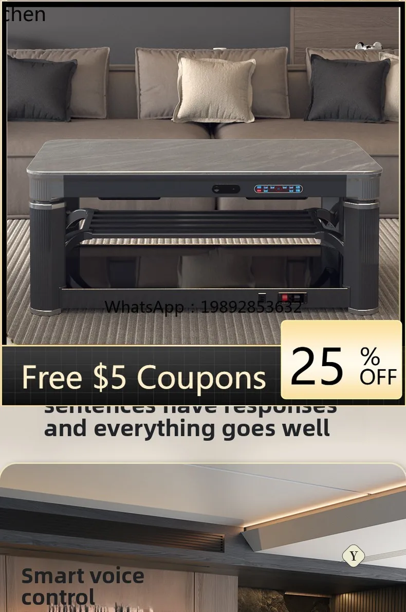 

AB новый нагревательный стол, стол для обжарки, журнальный столик, цельный подъемный электрический стол для обжарки в гостиной