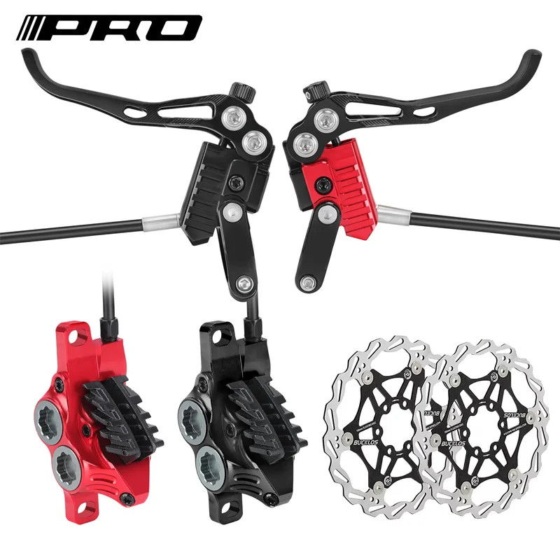 IIIPRO 4 Pistons Mountain Bike Hydraulic Brake 800mm 1550mm Separately Bicycle Disc Brake Ultralight MTB AM DH Cycling Brakes