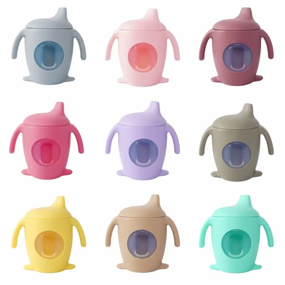 

New Silicone Penguin Sippy Cup With Scale Leakproof Water Bottle BPA Free Infant Cup Infant