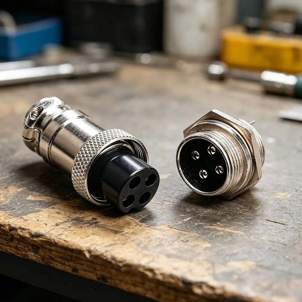 Electrical Microphone Connector Kit 4-Pin Configuration with 4 Male and 4 Female for Cobra and CB Radio Models