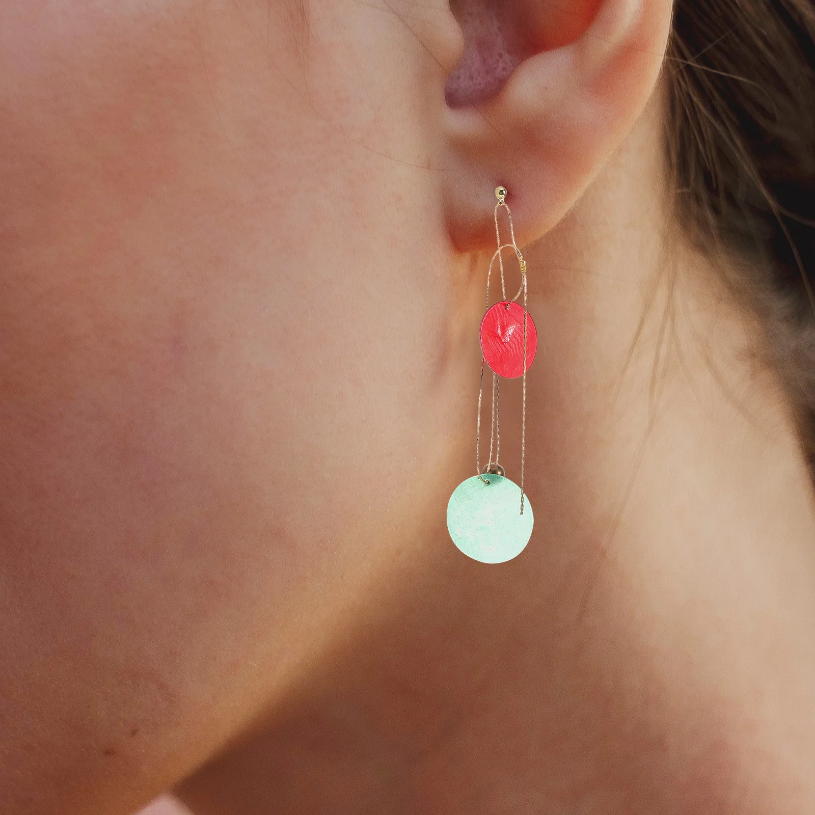 

1Pair Long Dangle Earrings Asymmetrical Christmas Pendant Alloy Drop Earrings for Holiday Celebrations Festive Outfits Women