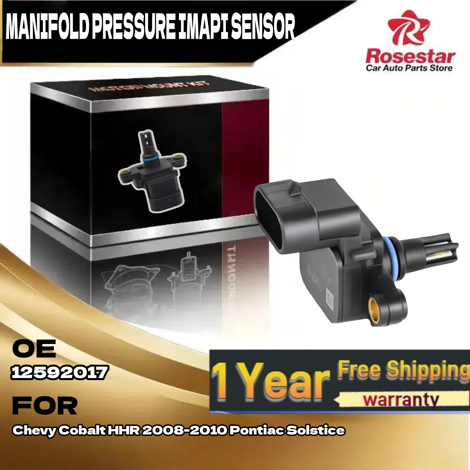 

MAP Sensor Manifold Absolute Pressure 12592017 for Chevy Cobalt for Chevy HHR for Pontiac Solstice