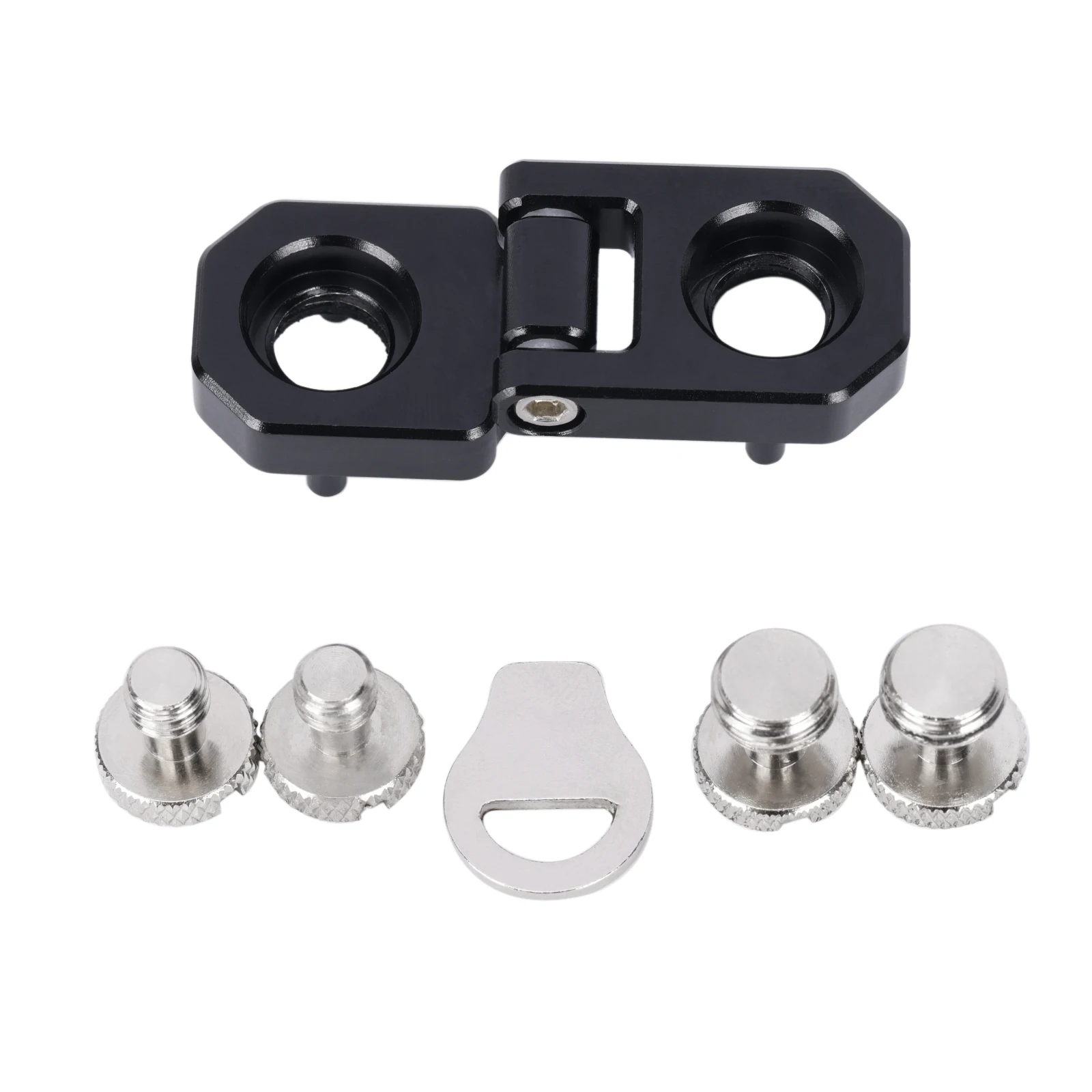 NICEYRIG Mini Right-Angle Plate L-Shaped Bracket up to 180° Adjustment Adapter for Wireless Mic Receiver, V-Mount Battey,Plates