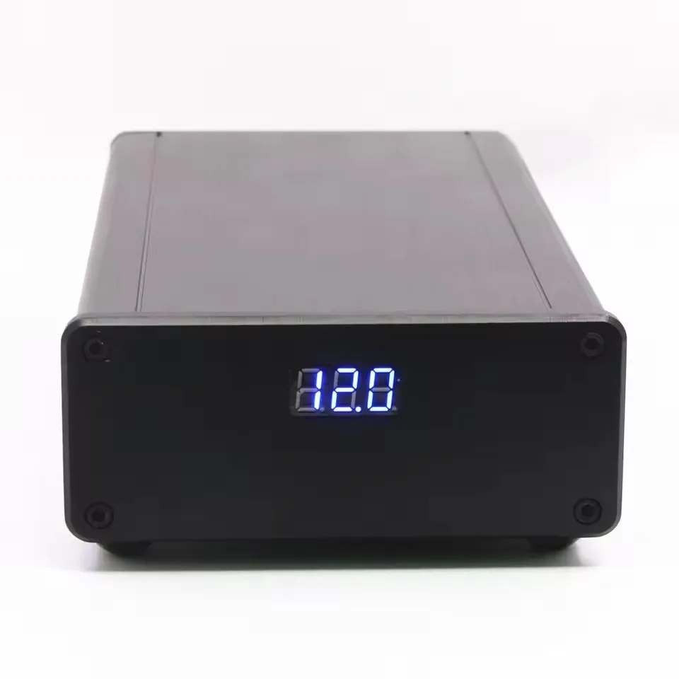 새로운 50W HiFi 초저소음 DC 선형 전원 공급 장치 DC12V 3A 오디오 증폭기 LPS PSU(블루 디스플레이 포함)