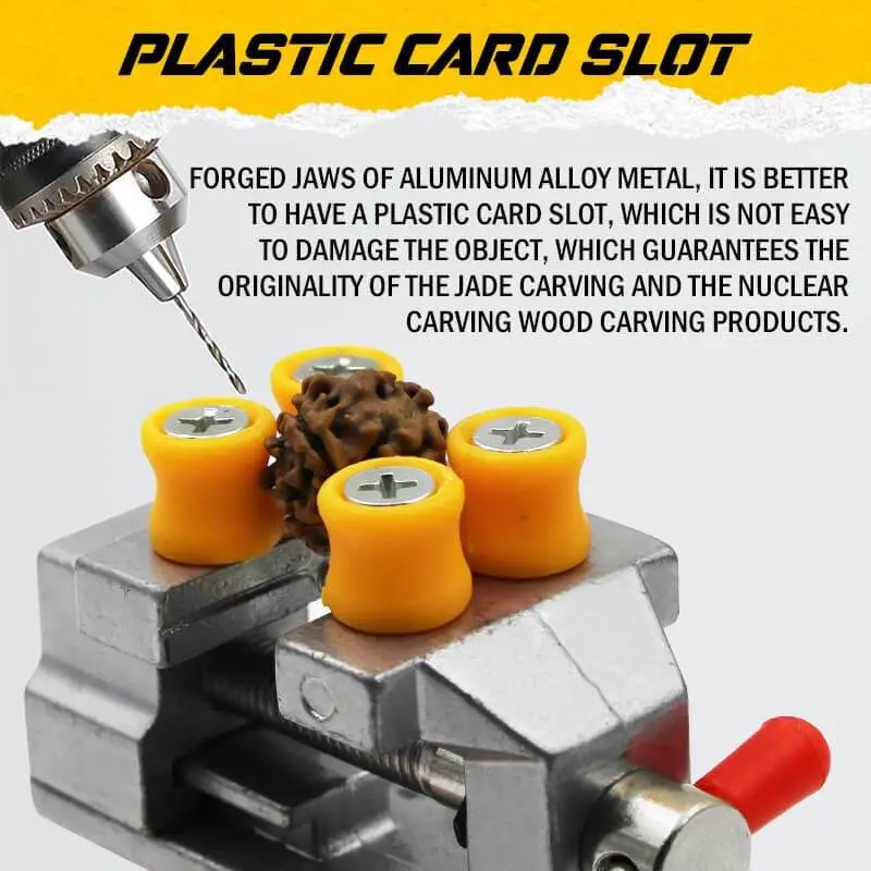 Mini Adjustable Fixed Electric Small Table Bench Vise 360° Rotatable Grinder Rotary Hand Drill Suction Cup Fixed Frame Hand Tool