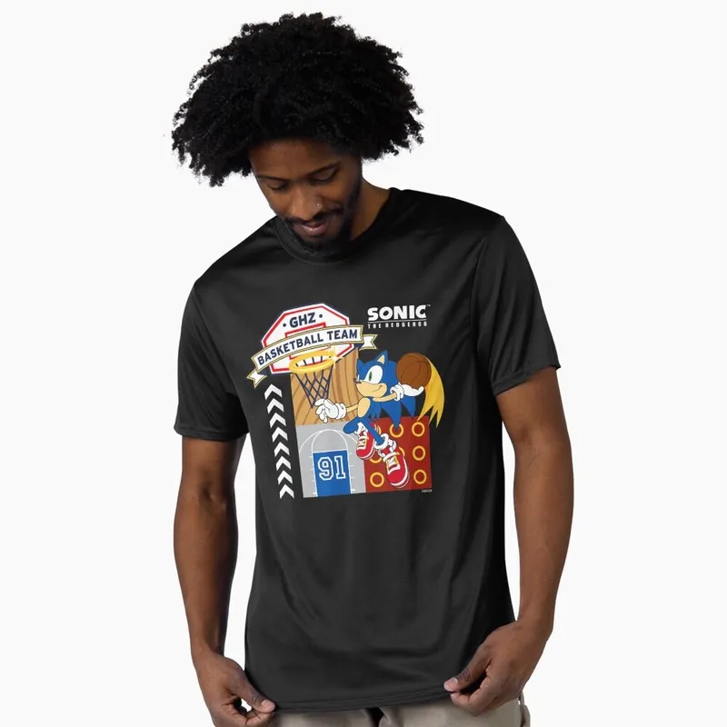 Basketball Team 90s Cartoon Series Cute Sonic The Hedgehog Shadow Gift t shirt 0603 Vintage Racing Anime Graphic Tee Y2K clothes
