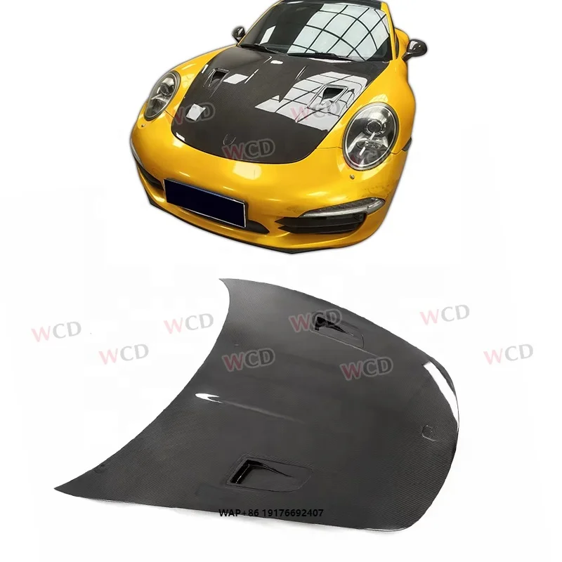 

Auto Part Hood 718 911 981 RS Style Carbon Fiber Engine Cover Accessories for 2015-2020 Year Cayman Boxster Front Hood Bonnet